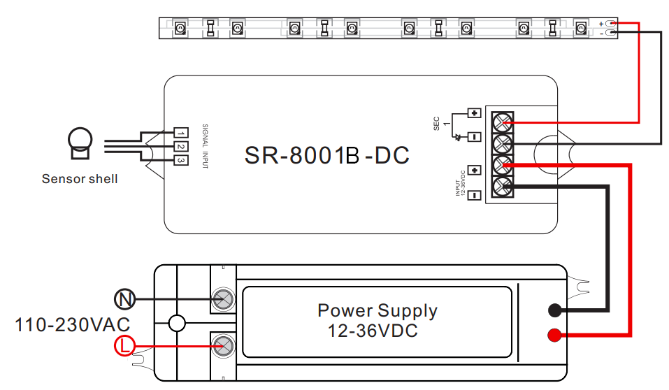 SR-8001B-DC_schéma zapojení